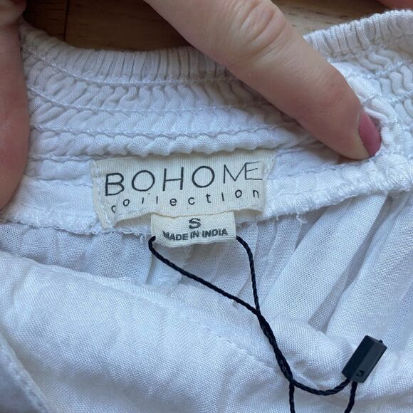 NWT White boho shorts with pocket - Picture 3 of 5